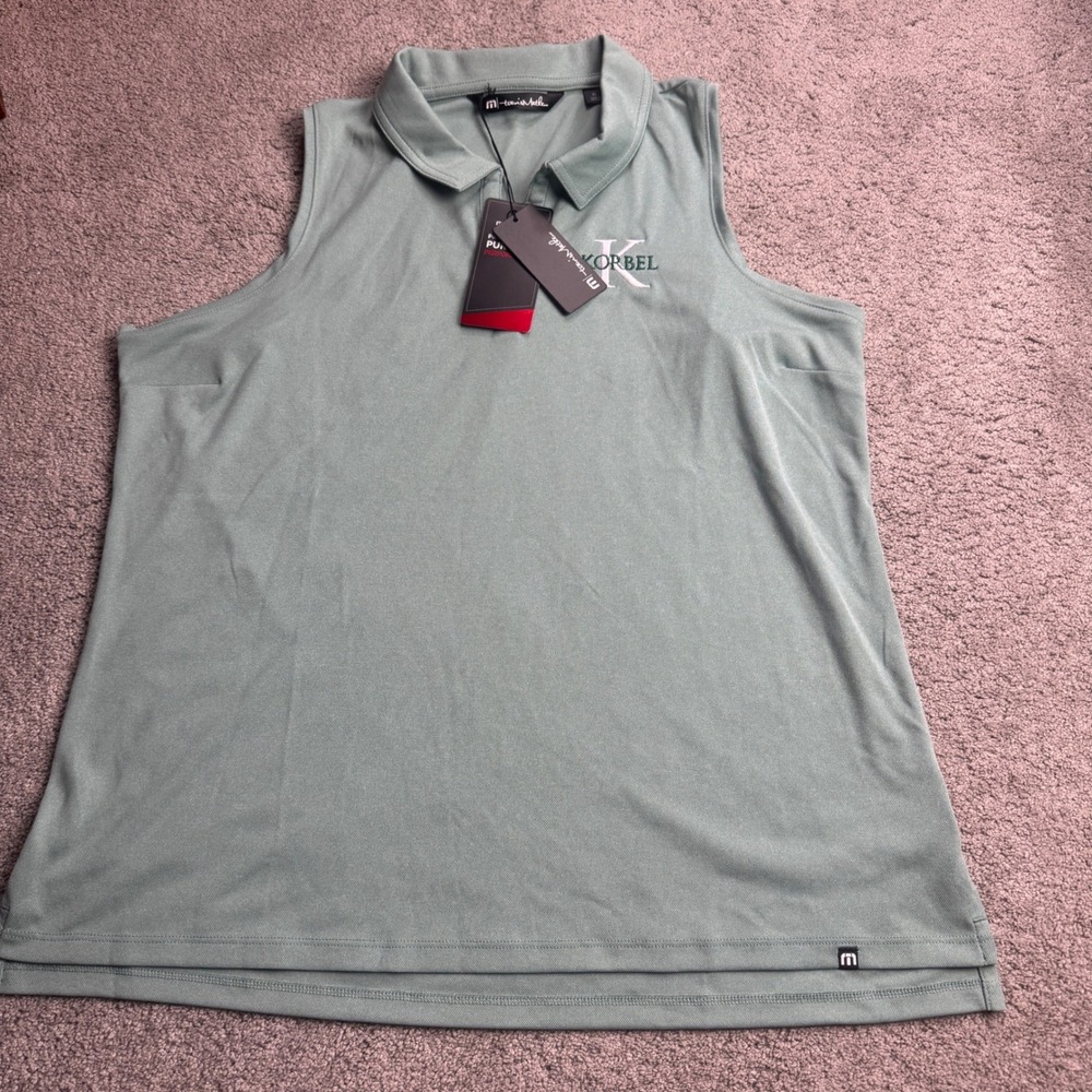 New Travis Mathew Women's XL Golf Sleeveless Tank Top Korbel Logo